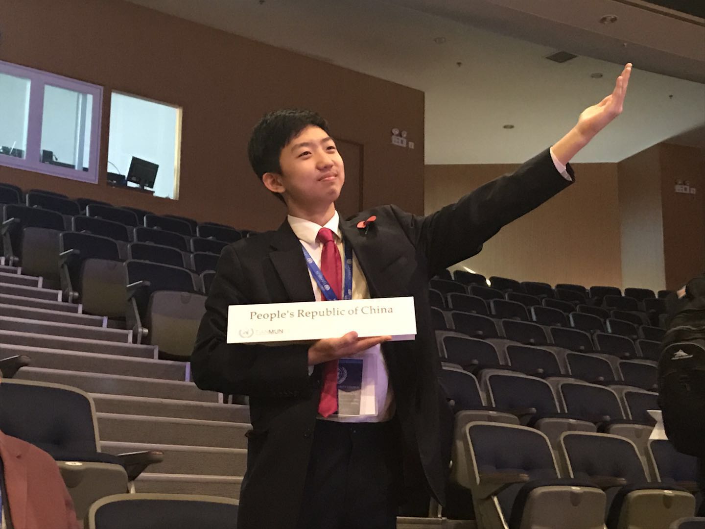Image of me at an MUN conference in Tianjin